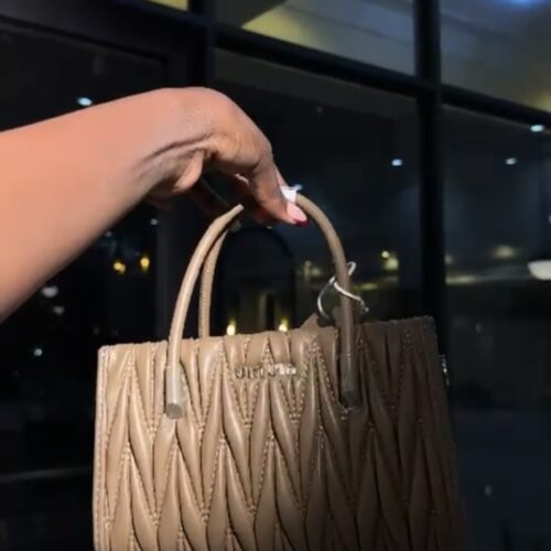 Miu Miu Matelassé leather bag.